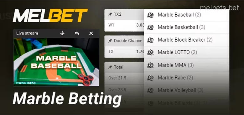 Marble betting for Bangladeshi Melbet players