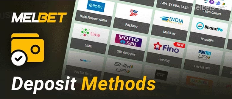 Methods to deposit funds from Melbet website